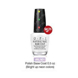 OPI Nail Lacquer – Natural Nail Base Coat 0.5 oz (Bright up neon colors)
